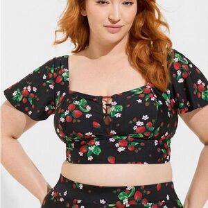 Torrid Black Floral Bikini